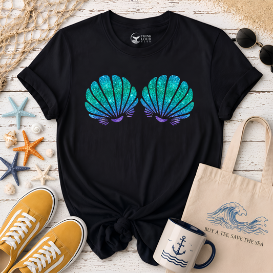 Mermaid Sea Shell Bra T-Shirt